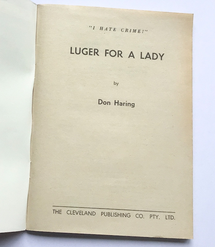 Larry Kent Luger For A Lady Australian Detective paperback book No704